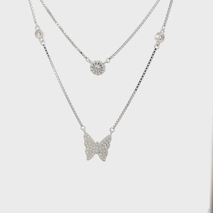 Double Layer Butterfly Chain