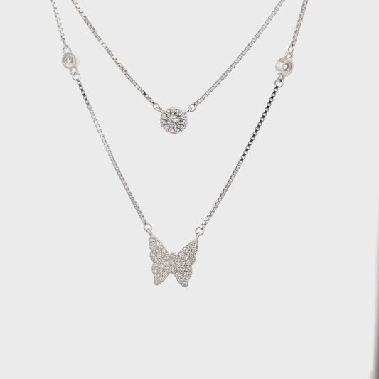 Double Layer Butterfly Chain