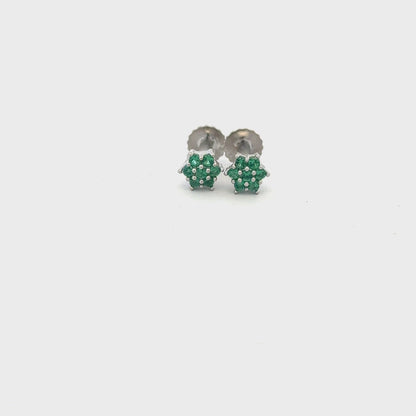 Star Green Earrings