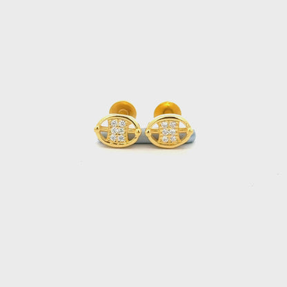 Oval Stone Earring