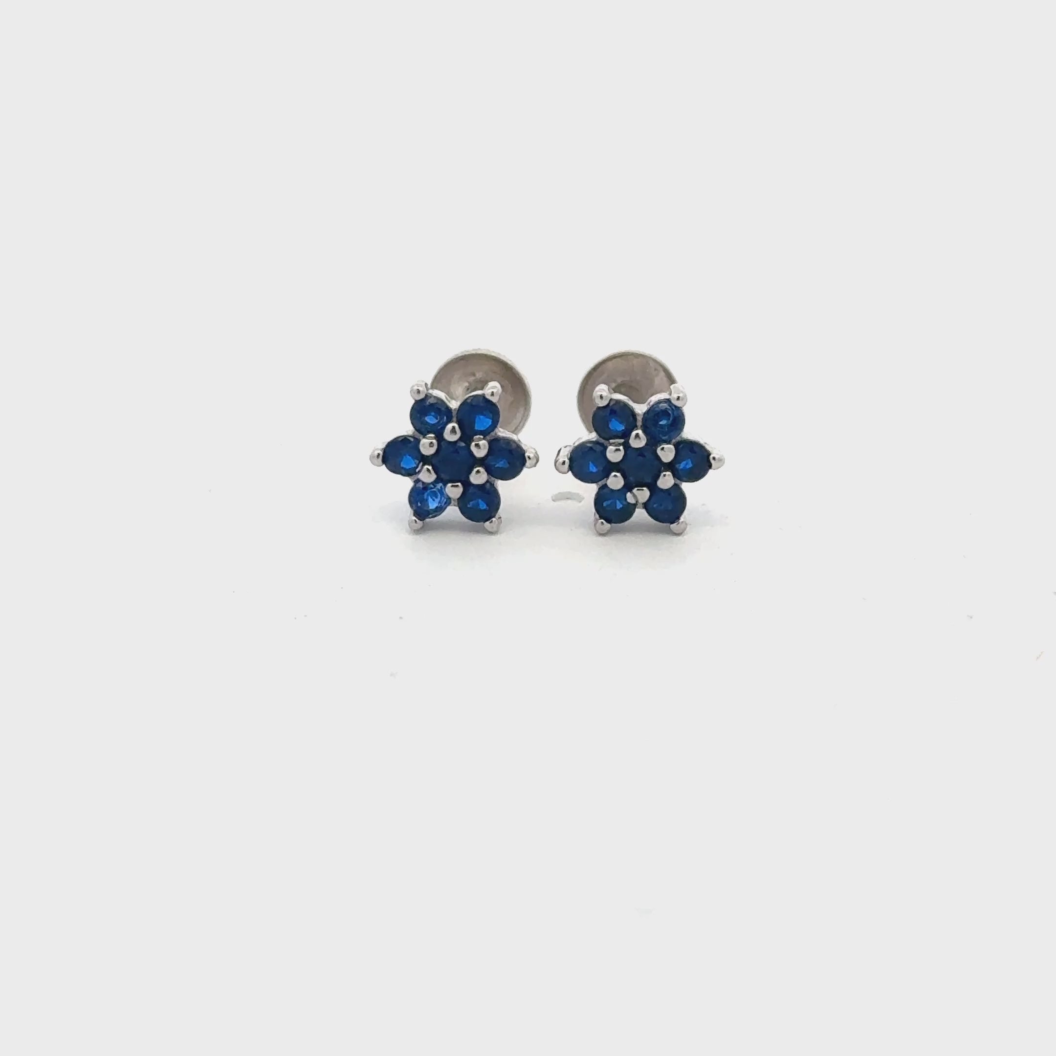 Satdani Blue Center Stone Earrings