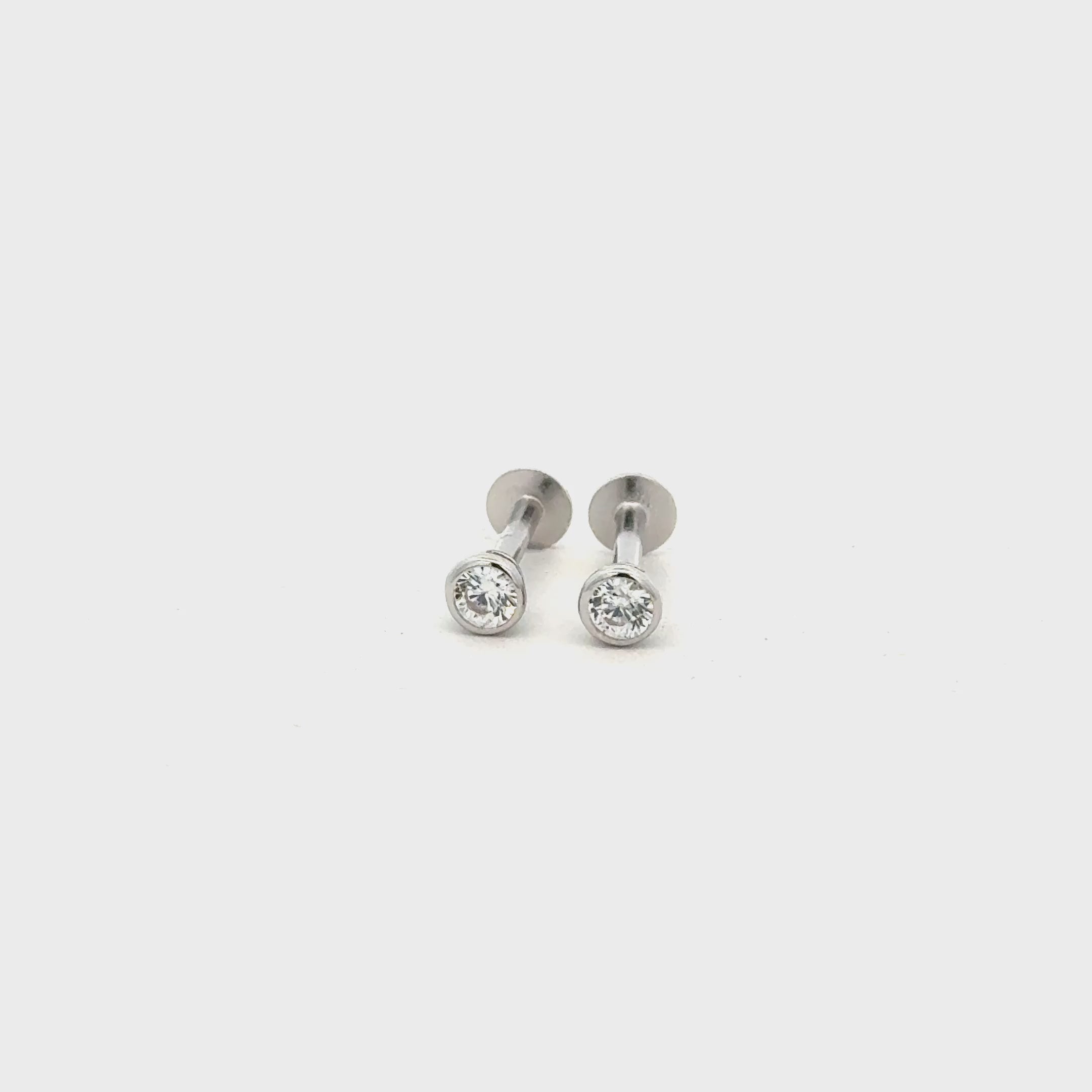 White Stone Stud
