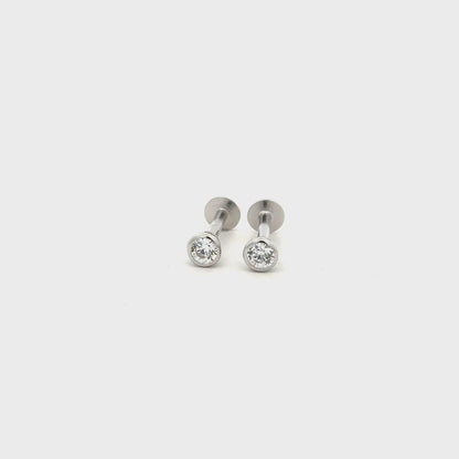 White Stone Stud