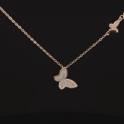 Butterfly Rosegold Chain With Pendant