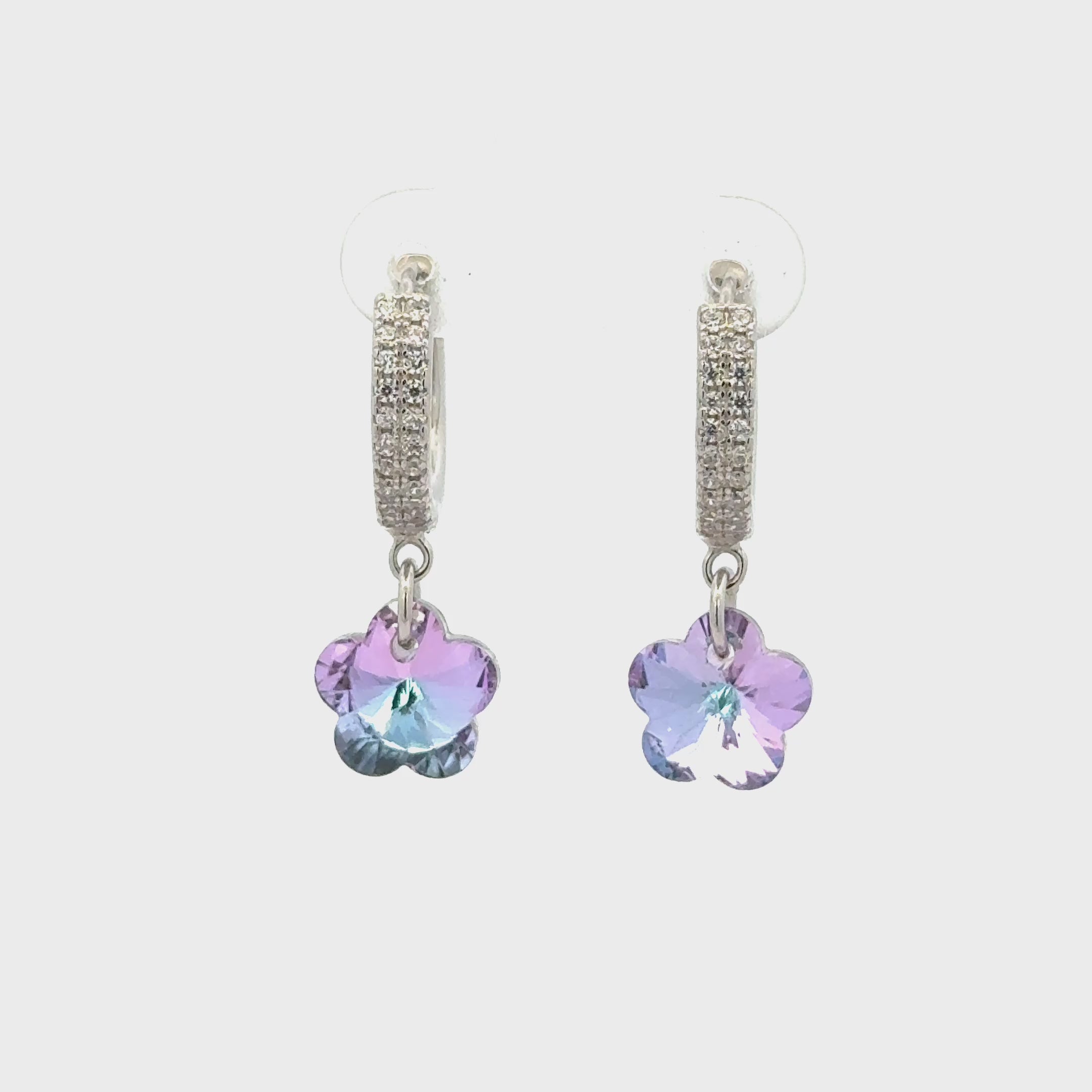 Flower Rainbow Drops Baali Earring