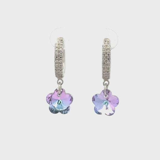 Flower Rainbow Drops Baali Earring