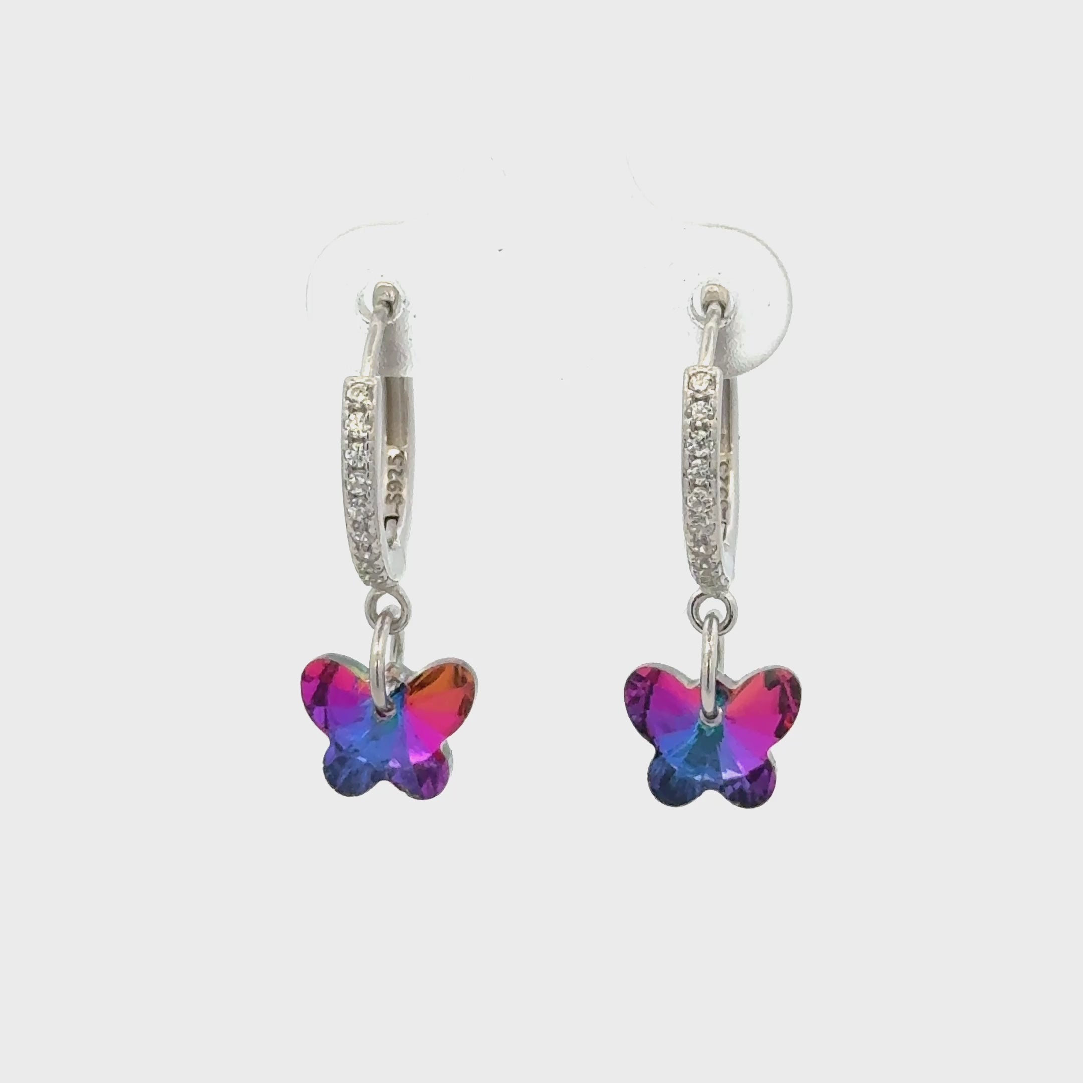 Butterfly Rainbow Drops Baali Earring
