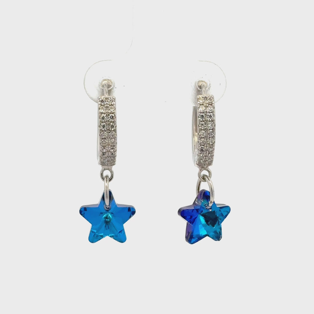 Star Blue Drops Baali Earring