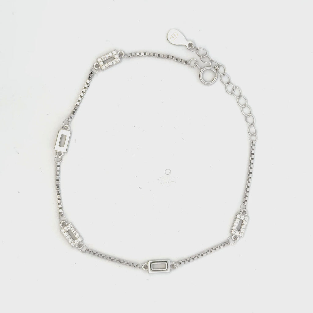 Square CZ Bracelet