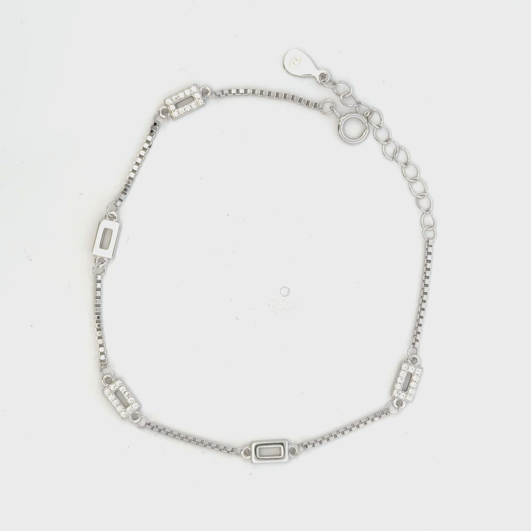 Square CZ Bracelet