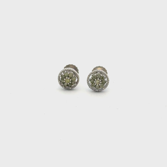 Green Multistone Earring
