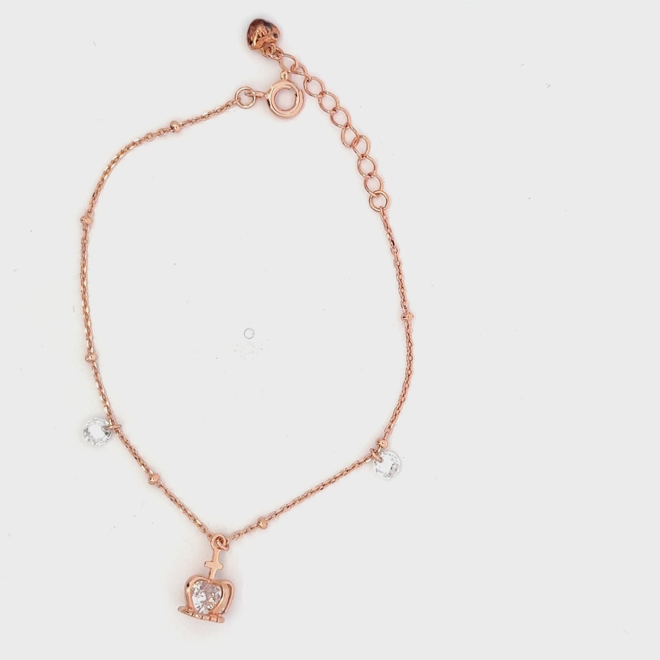 Hanging Crown Charms Bracelet