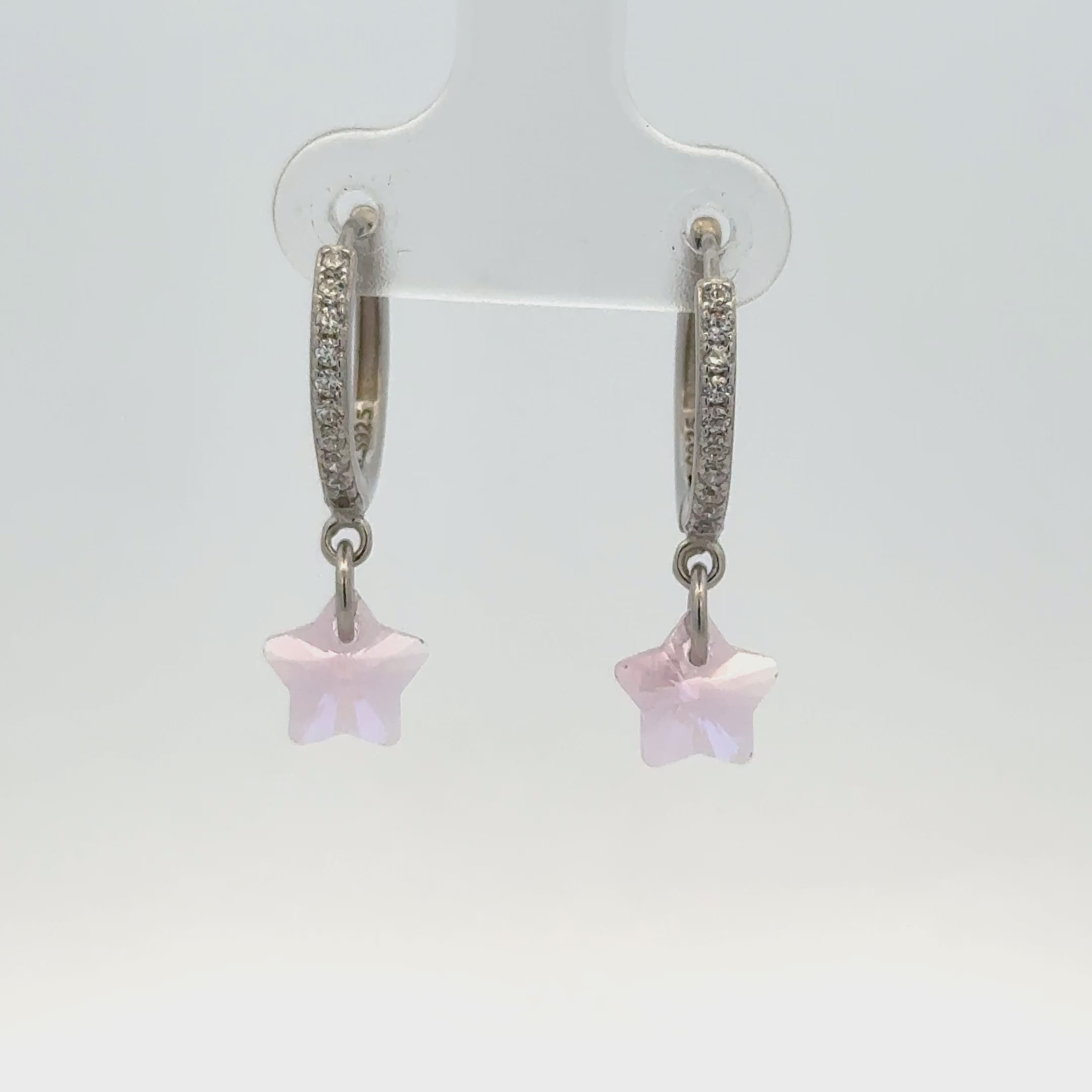 Star White Drops Baali Earring