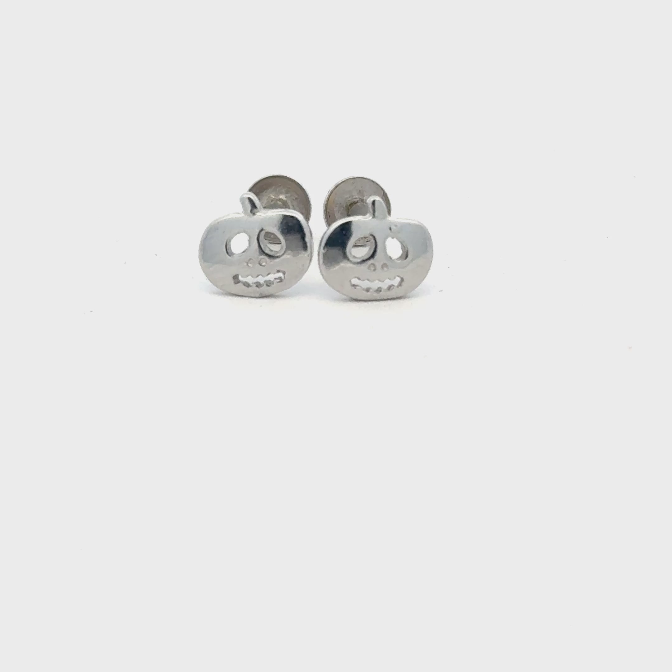 Pumpkin Face Earring