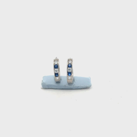 Small Blue Color Stone Baali Earring