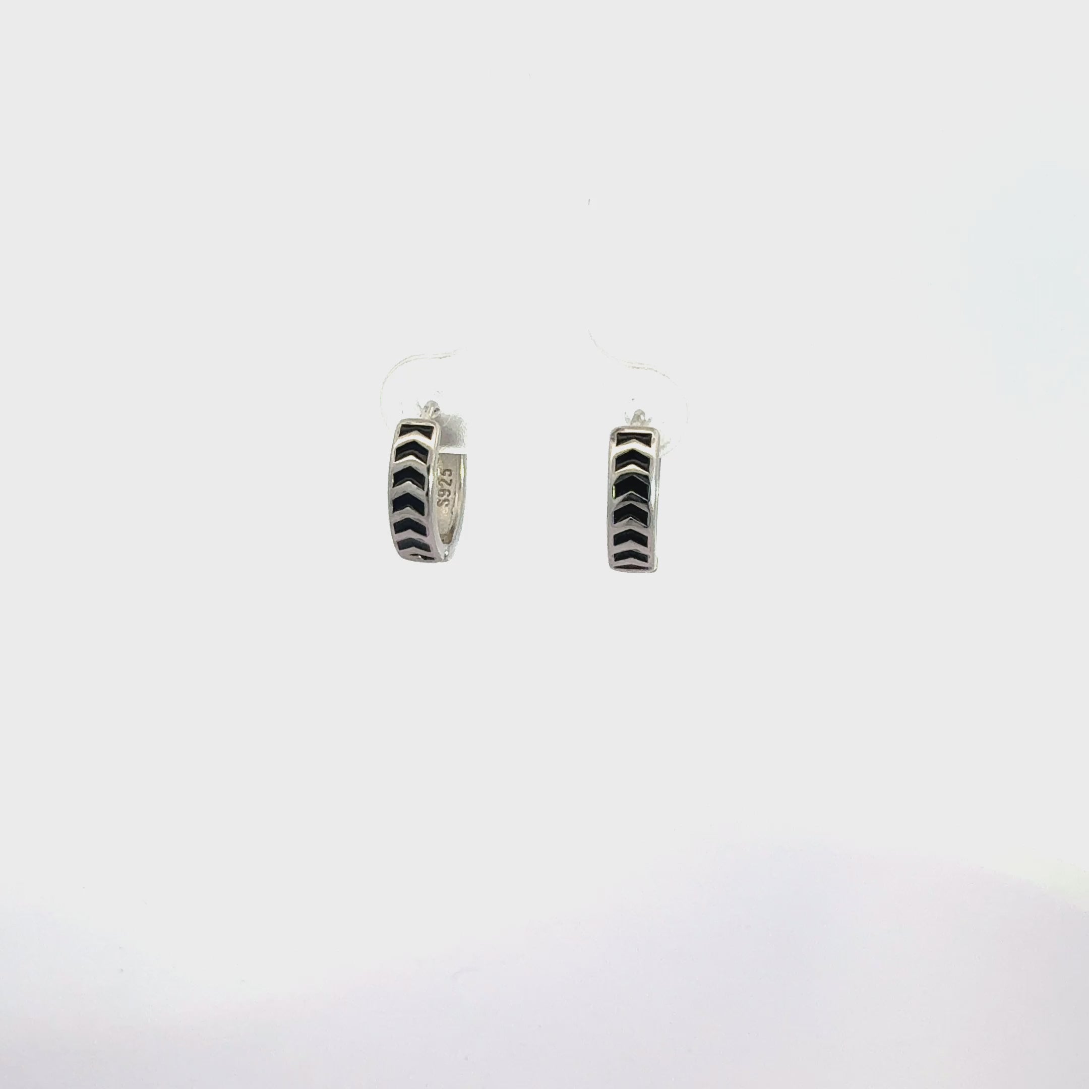 Black Enamel Baali Earring