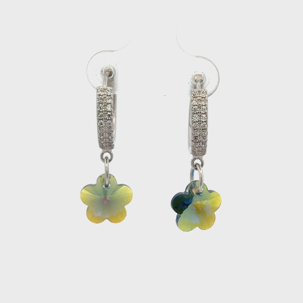 Flower Rainbow Drops Baali Earring