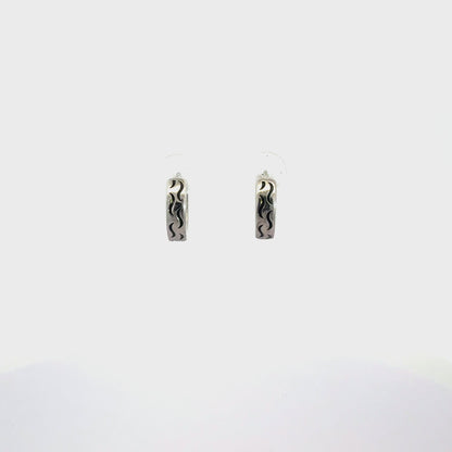 Black Enamel Bali Earring