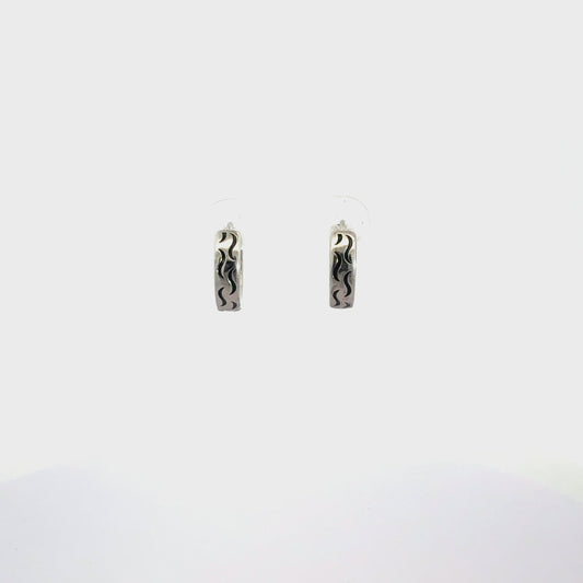 Black Enamel Bali Earring
