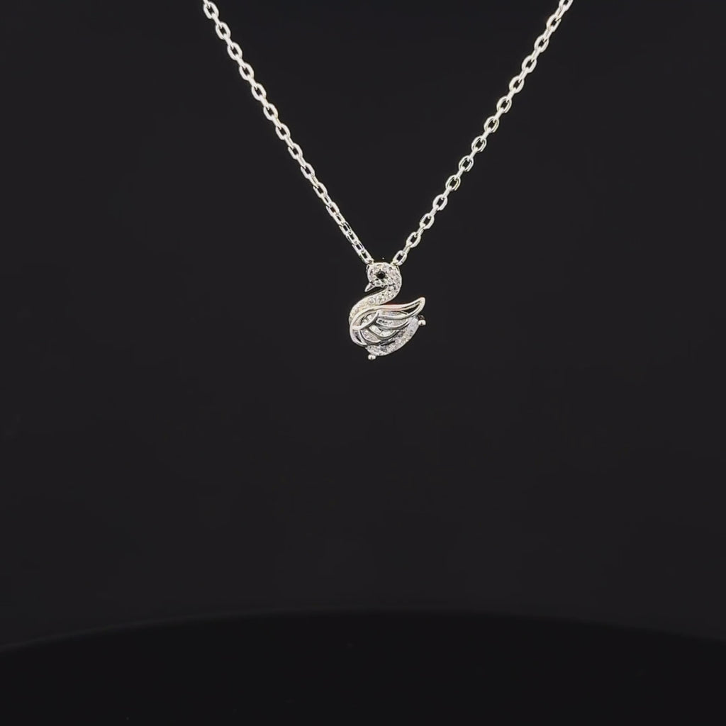 The Graceful Swan Pave chain with Pendant