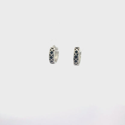 Black Enamel Bali Earring