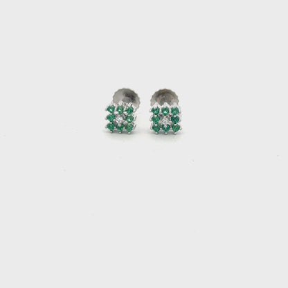 Green Multistone Earring