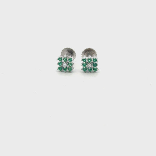 Green Multistone Earring