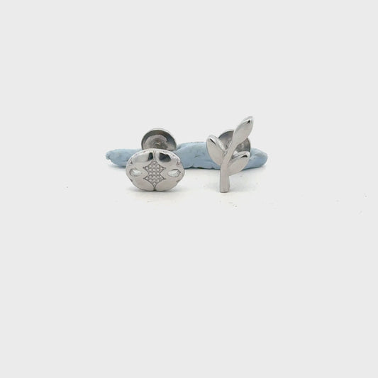 Leaf and circle Earring