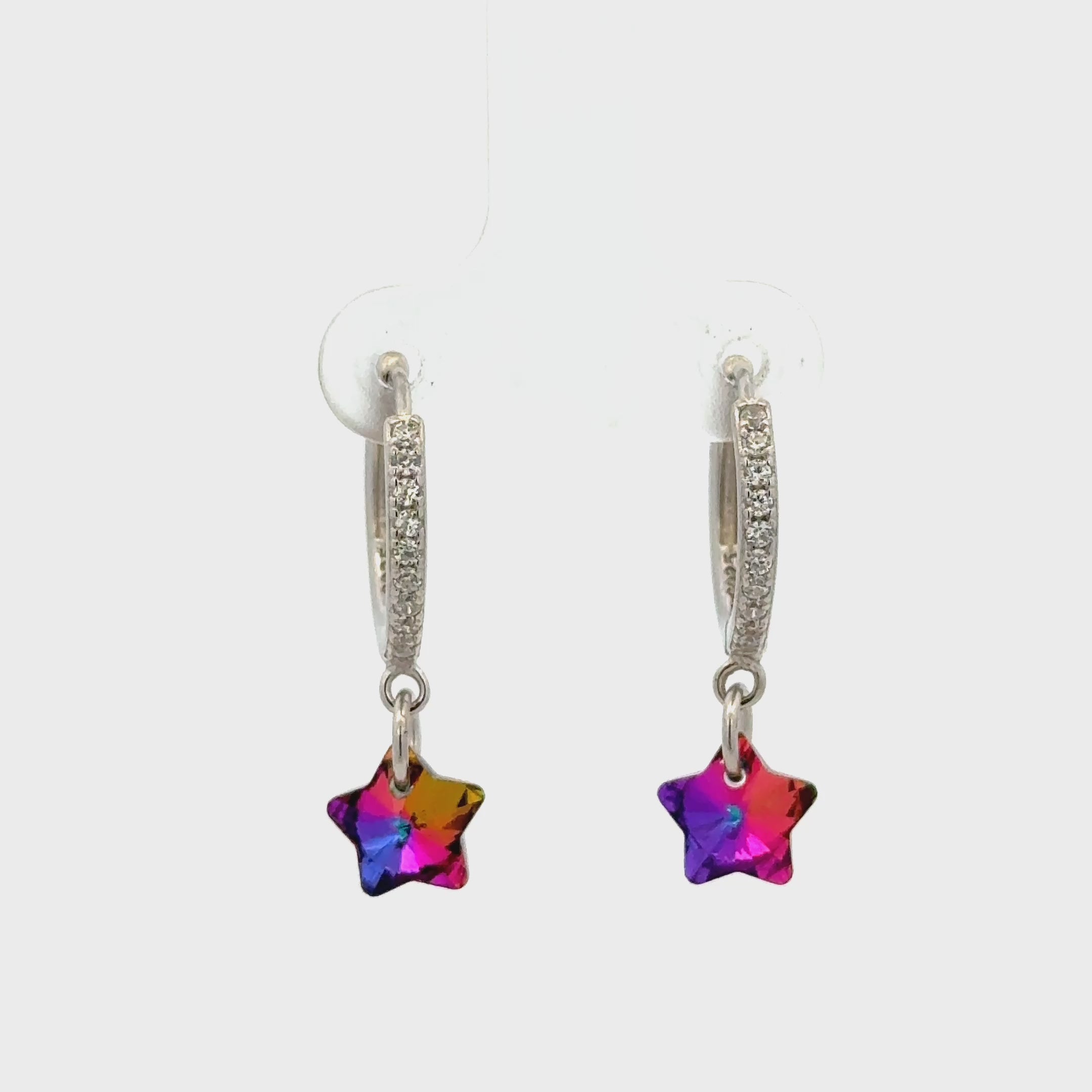 Star Black Drops Baali Earring