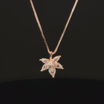 LEAF ROSEGOLD CHAIN WITH PENDANT