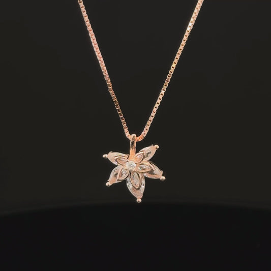 LEAF ROSEGOLD CHAIN WITH PENDANT