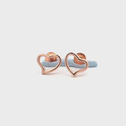 Heart Rosegold Earring