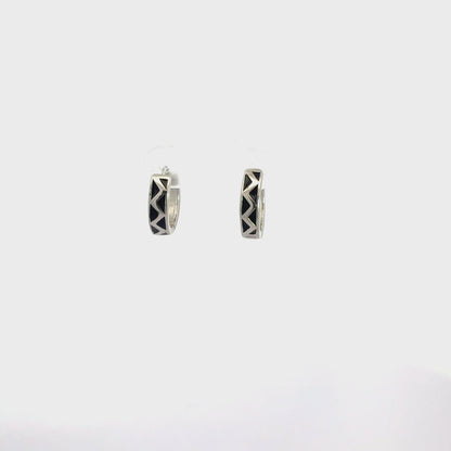 Black Enamel Baali Earring
