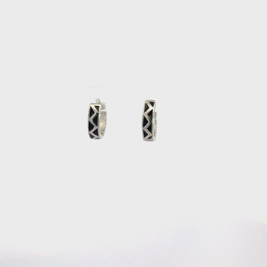 Black Enamel Baali Earring