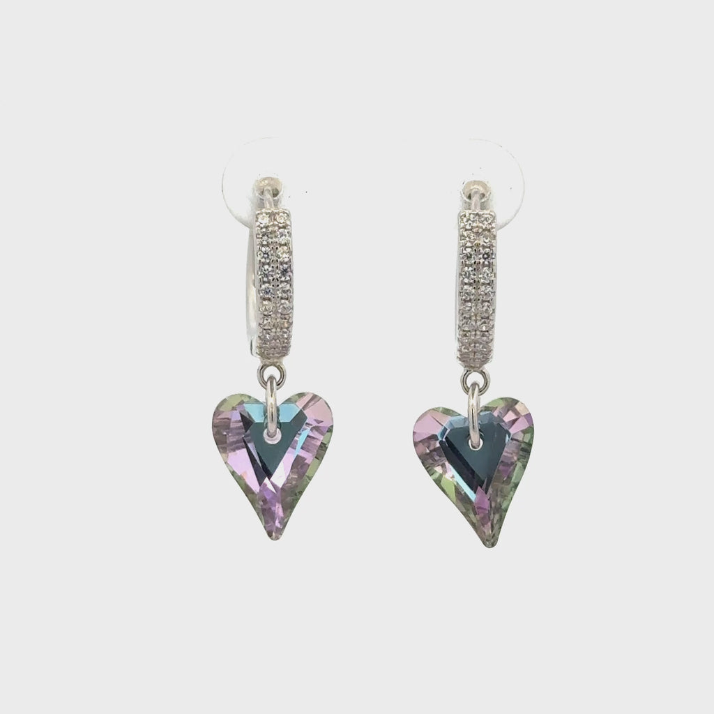 Heart Black Drops Baali Earring