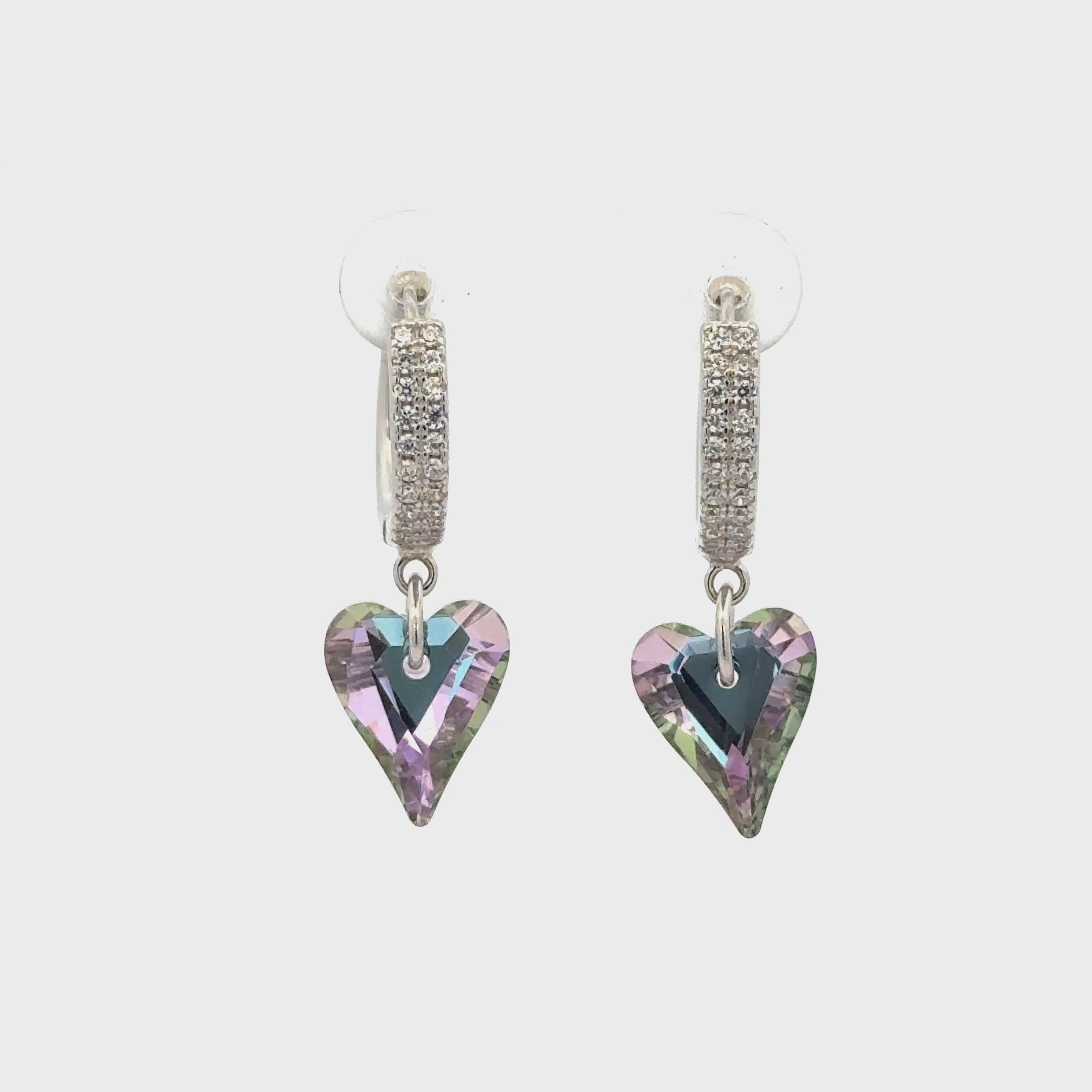 Heart Black Drops Baali Earring