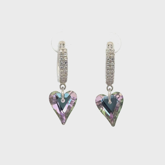 Heart Black Drops Baali Earring
