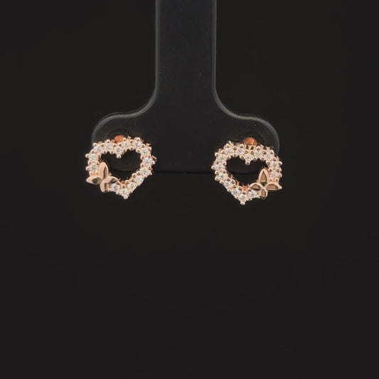 ROSEGOLD HEART EARRING