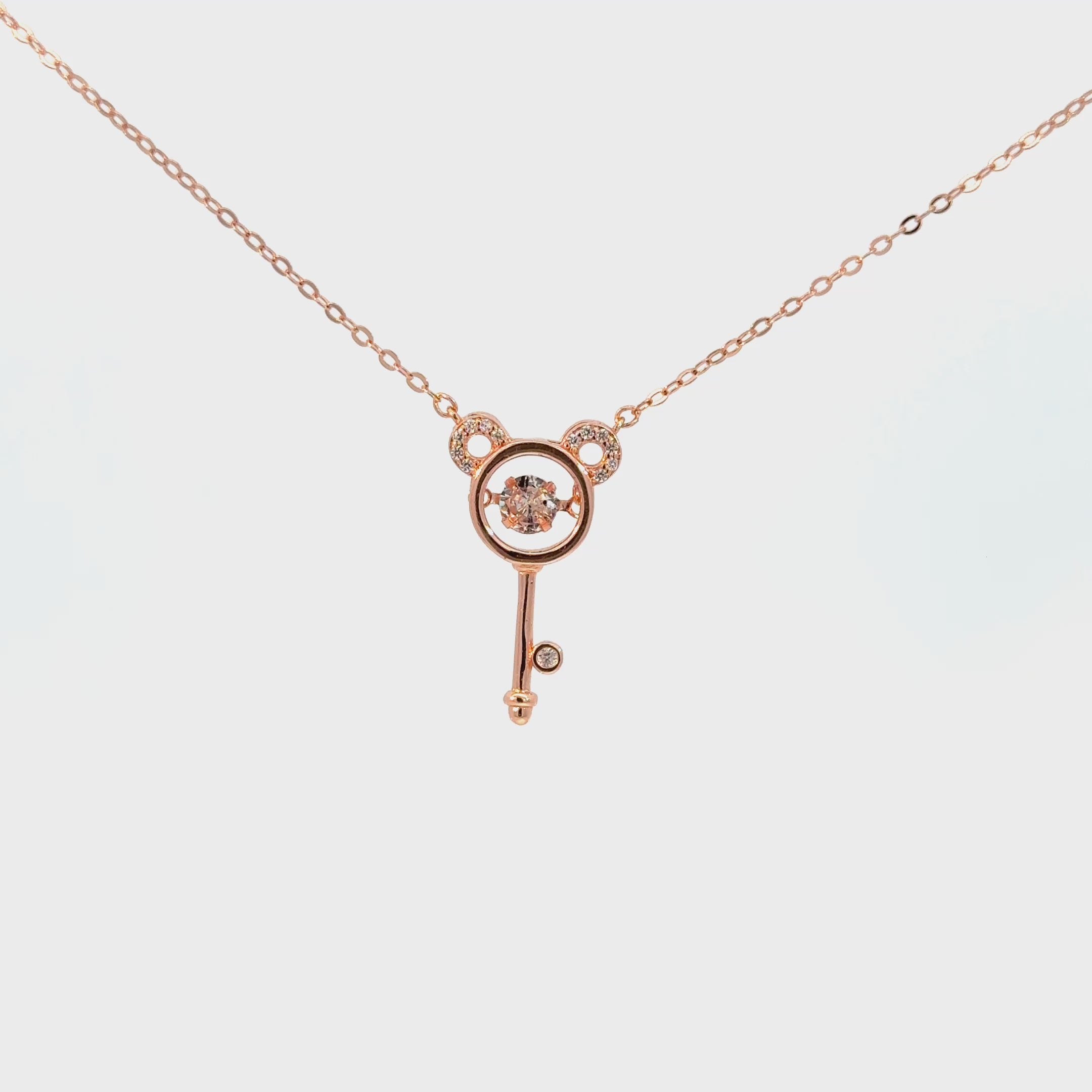 Rosegold key chain with pendent