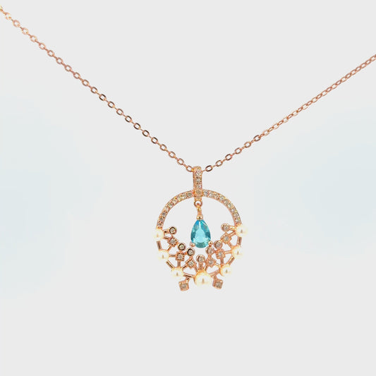 Rosegold Pearl Chain With Pendant