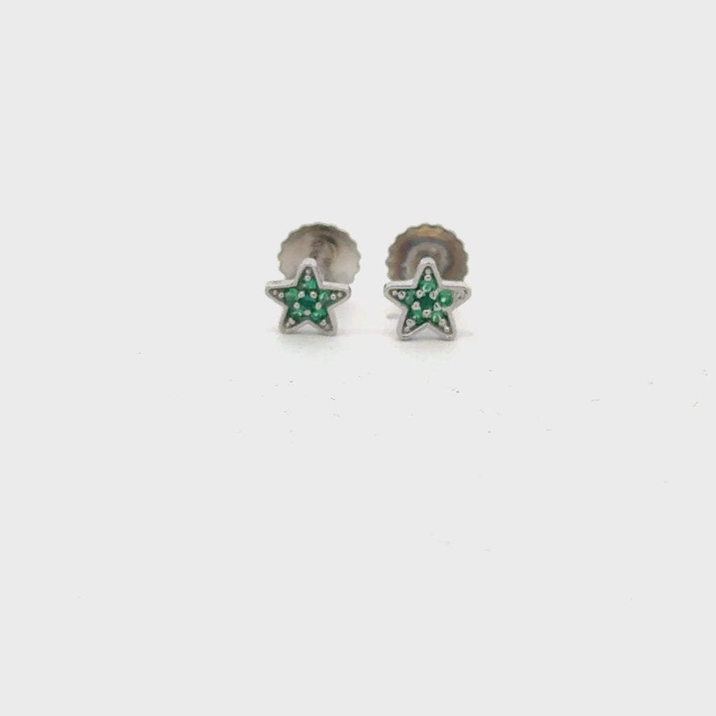 Star Green Earring