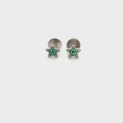 Star Green Earring