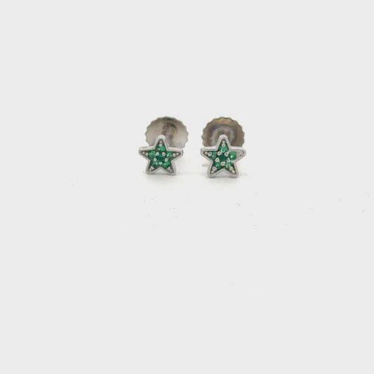 Star Green Earring