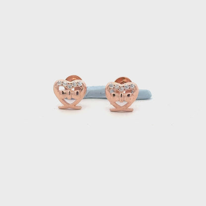 Heart Rosegold Earring