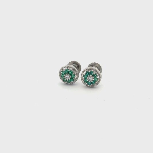 Green Multistone Earring