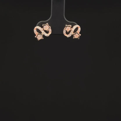 S STAR ROSEGOLD EARRING