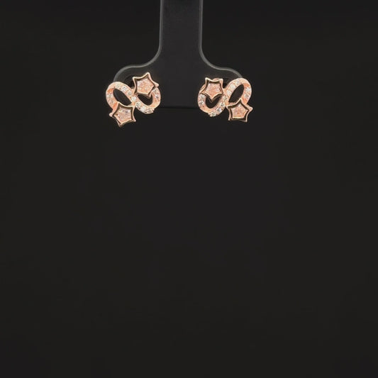 S STAR ROSEGOLD EARRING