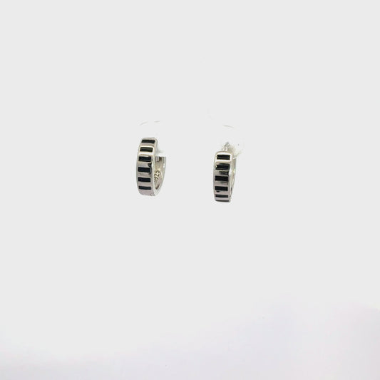 Black Enamel Baali Earring