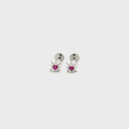 Sparkle pink Stud