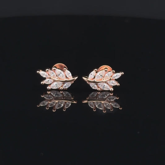 ROSEGOLD LEAF EARRING
